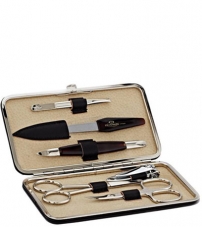 Маникюрный набор из 6 предметов в кожаном чехле Truefitt & Hill (Черный)