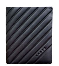 Кошелёк Cross Grabado, кожа наппа, фактурная, чёрный, 9,5 х 1 х 12 см