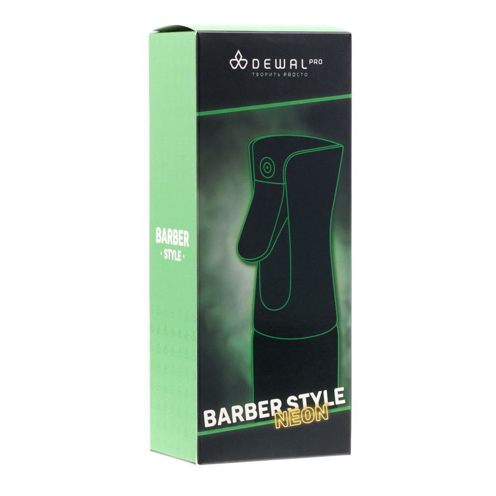 Распылитель-спрей DEWAL"BARBER STYLE" пластиковый, зеленый, 160мл