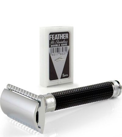 Станок Т-образный черная смола эффект алмаза Edwin Jagger Black Chrome 3D Diamond DE3DBC15BL