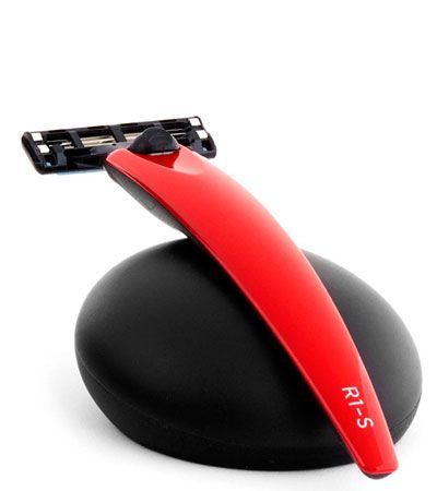 Набор Bolin Webb R1, бритва R1-S красная, подставка черная R1, дорожный чехол