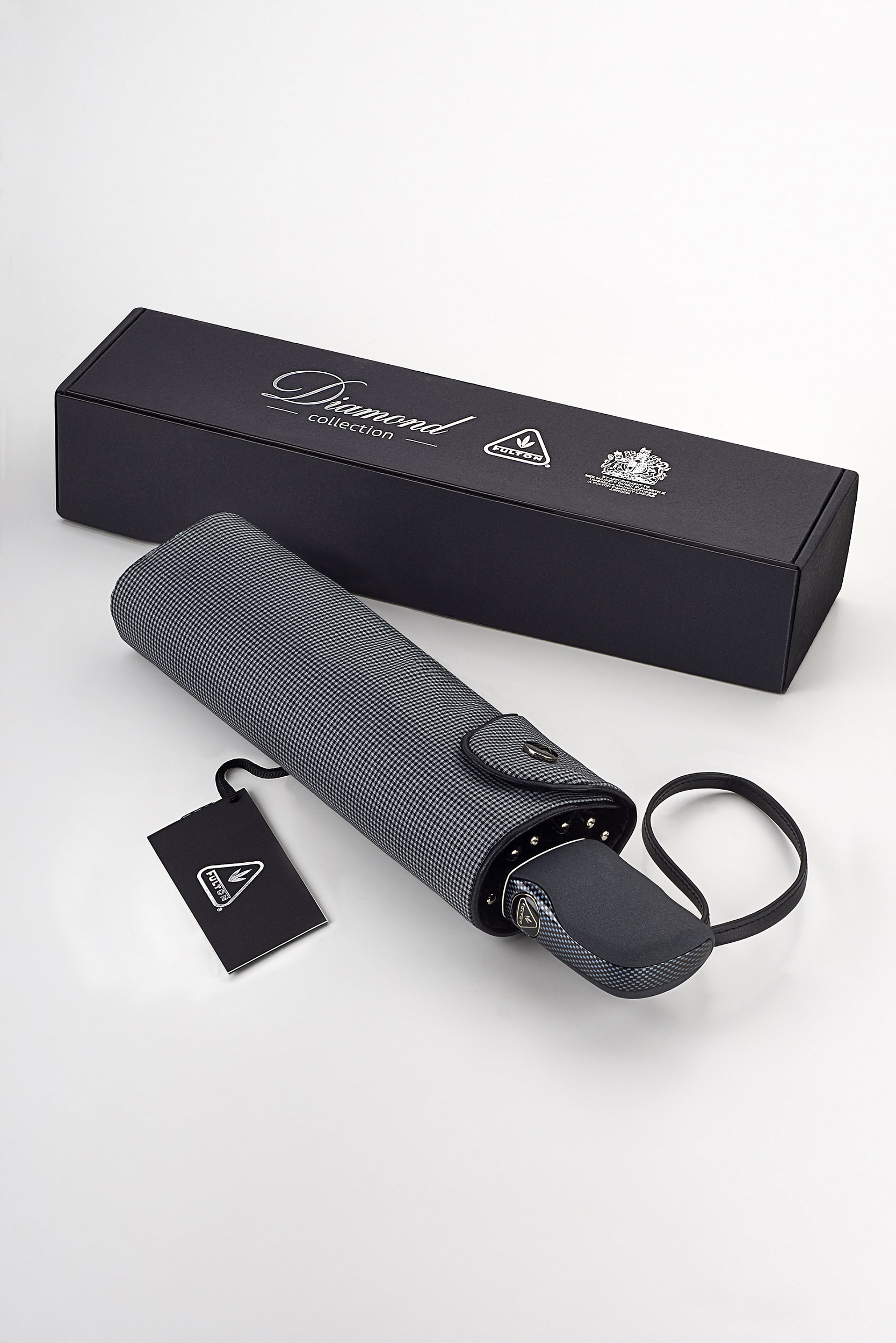 Зонт мужской автомат Fulton G853-3461 MonoHoundStooth (Гусиная лапка)