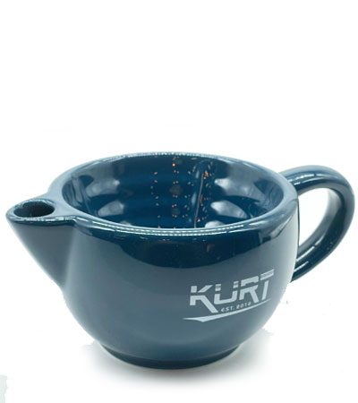 Скаттл керамический для бритья двухконтурный с ручкой синего цвета, K_40057 KURT