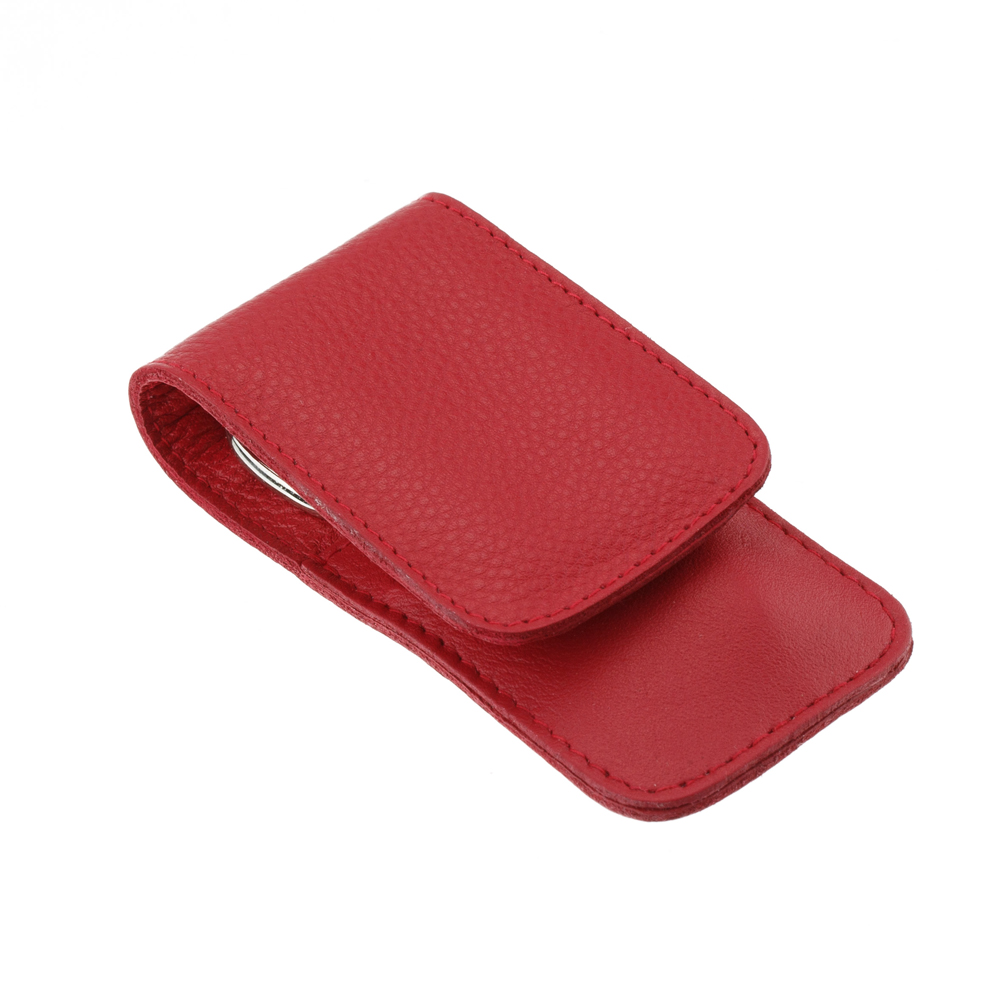 Маникюрный набор YES, 3 пр. 9014 Футляр: натуральная кожа, цвет красный 9014