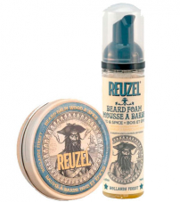 Набор для бороды Reuzel Wood & Spice (Baerd Foam+Balm)