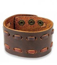 Браслет широкий с двойной строчкой Spikes