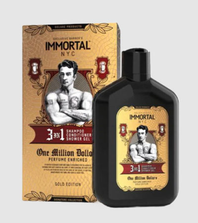 Парфюмированный Шампунь-Кондиционер-Гель для душа 3 IN 1 IMMORTAL Shampoon One Million Dollars  -500 мл.