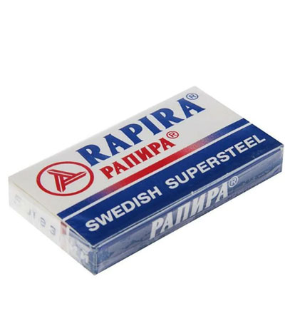 Блок сменных лезвий для бритья "Рапира" сталь в листах 1 лист*20 пачек*5 лезвий