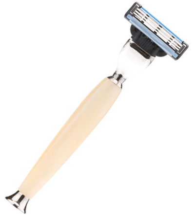 Бритвенный набор Mondial: станок, помазок, подставка; цвет слоновая кость KRON-PR-HAM-II-M3