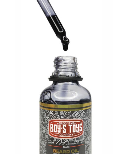 Чёрное масло для бороды Boy's Toys «Black Beard Oil» с содержанием Древесного угля и Масла чёрного тмина, 50 мл