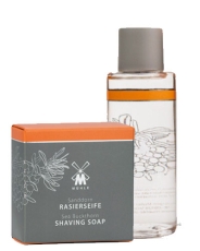 Подарочный набор для бритья MUEHLE, мыло +лосьон (Облепиха)