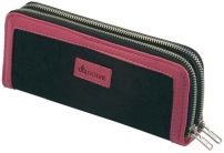 Футляр для ножниц DEWAL, полимерный материал, двойной, черно-розовый 9х21см