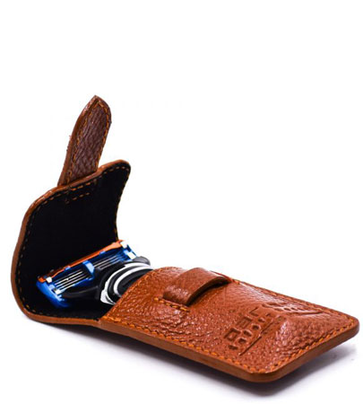 Дорожный станок для бритья PARKER FUSION TRAVEL RAZOR WITH LEATHER CASE