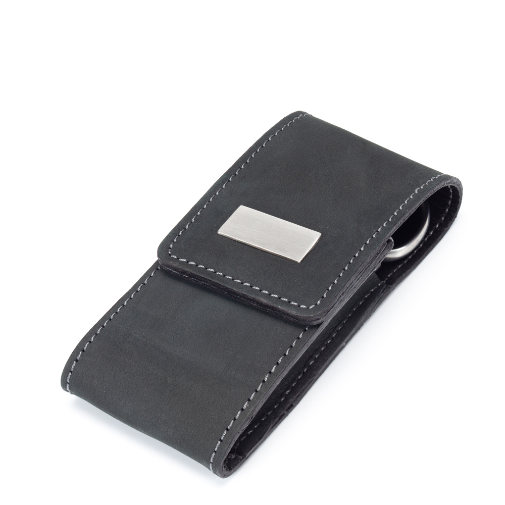 Маникюрный набор Erbe, 3пр. Футляр: натур.кожа, цвет черный