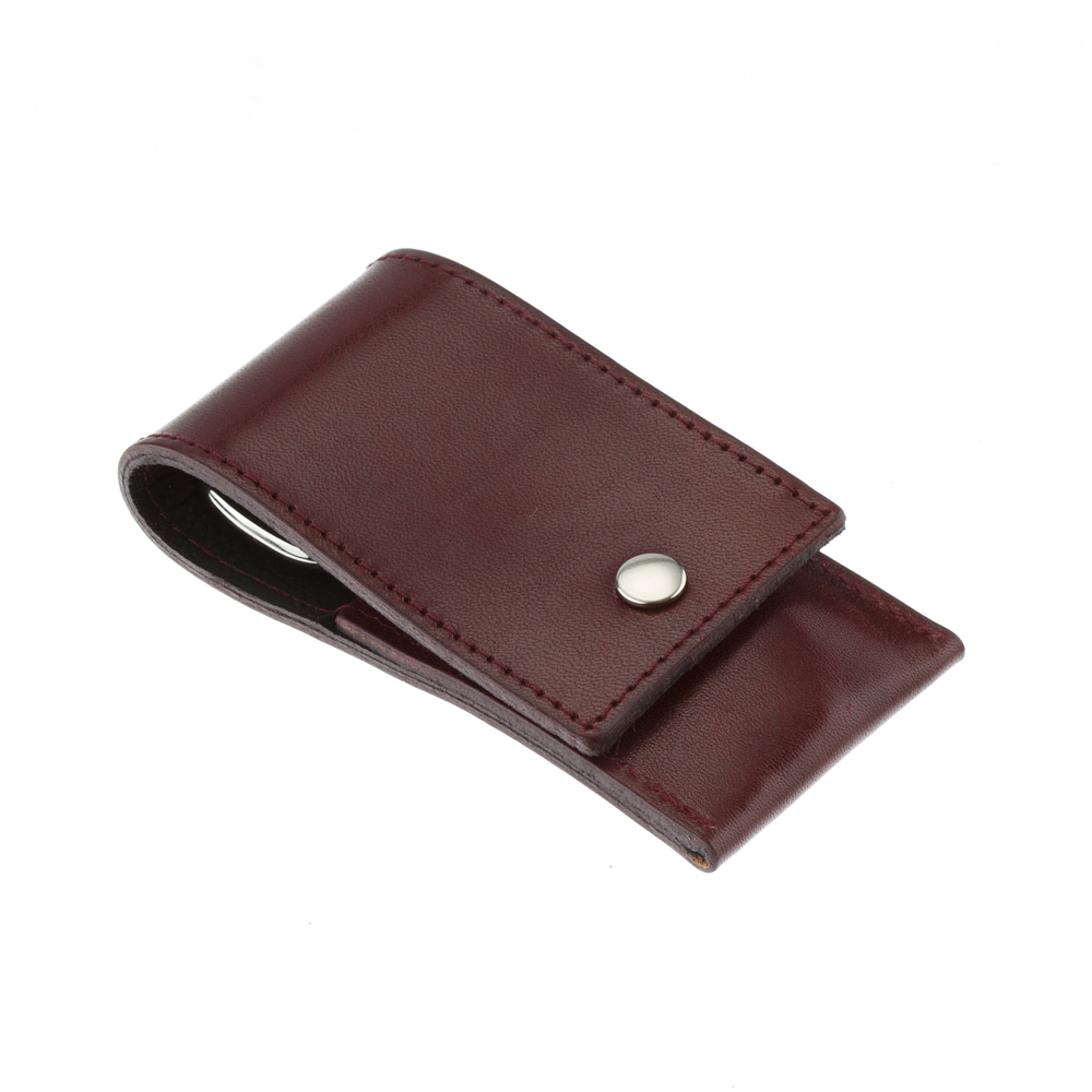 Маникюрный набор YES, 3 пр. 9144 Футляр: натуральная кожа, цвет бордово-красный 9144