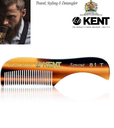Гребень для усов и бороды KENT 81T СЕРИЯ HANDMADE