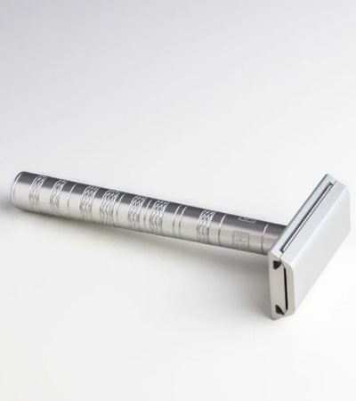 Т-образная бритва Henson Shaving AL13, серебристая, Mild