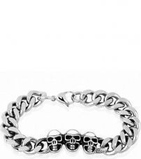 Браслет байкерский трио черепов Spikes