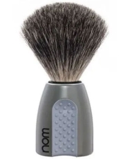 Помазок NOM ERIK, натуральный барсучий ворс, серый пластик