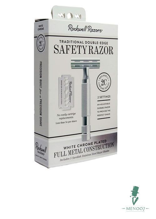 Т-образный станок для бритья ROCKWELL 2C WHITE CHROME