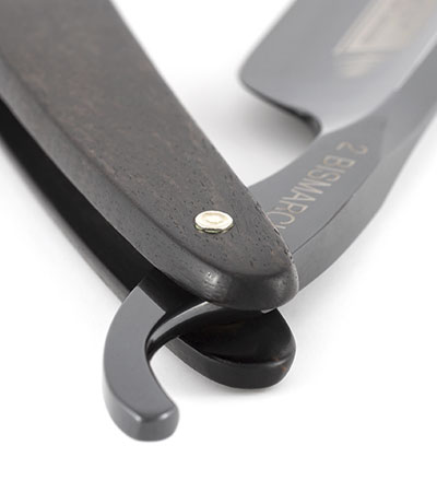 Опасная бритва DOVO 26830 ручка - эбеновое дерево, 6/8", 1/1, с инкрустацией цвета серебра