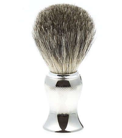 Бритвенный набор IL Ceppo: станок, помазок, подставка, серебристый цвет