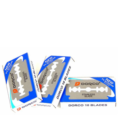 Блок сменных лезвий DORCO Лезвия  1 лист * 10 пачек * 10 лезвий Синяя упаковка