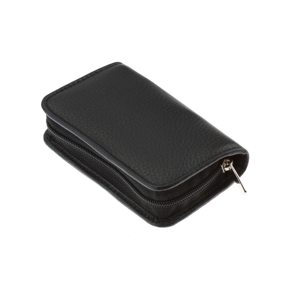 Маникюрный набор YES, 5 пр. Футляр: натуральная кожа, цвет черный 9020