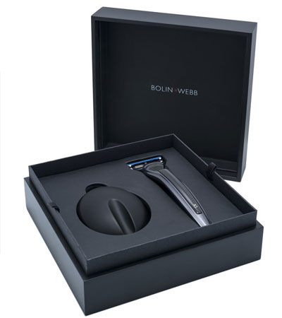 Подарочный набор Bolin Webb X1, бритва X1 карбон, подставка X1 черная