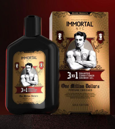 Парфюмированный Шампунь-Кондиционер-Гель для душа 3 IN 1 IMMORTAL Shampoon One Million Dollars  -500 мл.