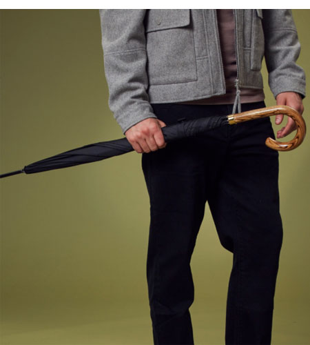 Зонт мужской трость Fulton G807-01 Black (Черный)