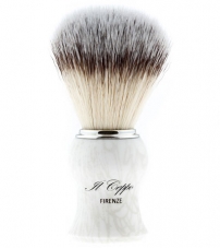 Помазок для бритья IL Ceppo, пластик, синтетический ворс, рукоять - серо-белый матовый цвет