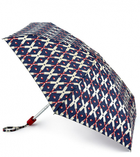 Зонт женский механика Lulu Guinness Fulton L717-3552 LipstickLattice (Решетка из помад)