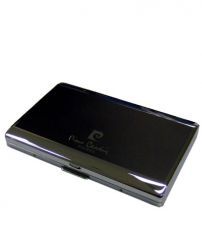 Портсигар Pierre Cardin, сплав цинка, покрытие хром + матовый черный лак, расчитан на 7 стандартных сигарет