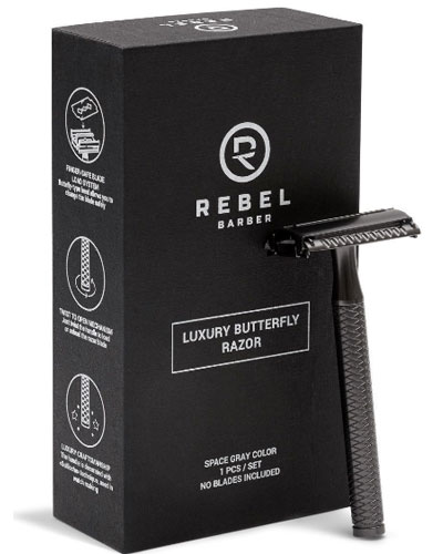 Бритвенный станок Space Gray Т-образный Rebel Barber (Бабочка) ПРЕМИУМ