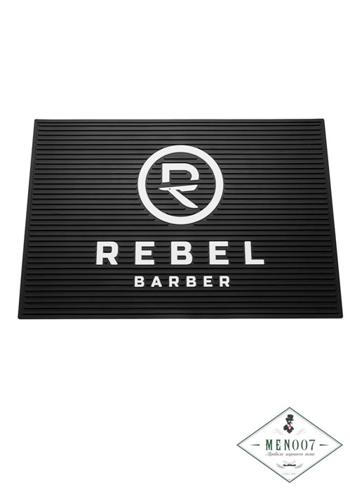 Резиновый коврик для инструментов Rebel Barber Black & White Large