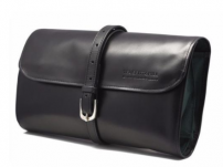 Черная кожаная дорожная косметичка Truefitt & Hill