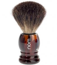 Помазок для бритья NOM натуральный барсучий ворс, пластик, черепаховый цвет