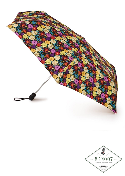 Компактный зонт-автомат «Цветы», автомат, OpenClose Superslim, Fulton J739-3051