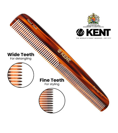 Расческа-гребень для волос и бороды KENT A 3T COMB 165мм