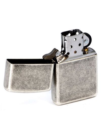 Зажигалка ZIPPO Classic с покрытием ™Plate, латунь/сталь, серебристая, матовая, 36х12x56 мм