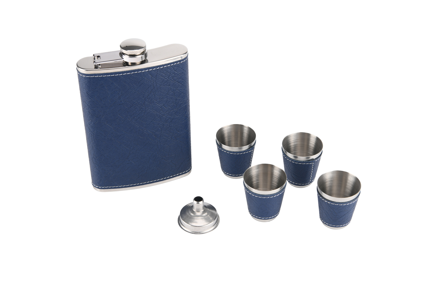 Набор фляга + 4 стопки + воронка S.QUIRE FLS008