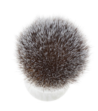 Помазок для бритья IL Ceppo, пластик, синтетический ворс, рукоять - серо-белый матовый цвет