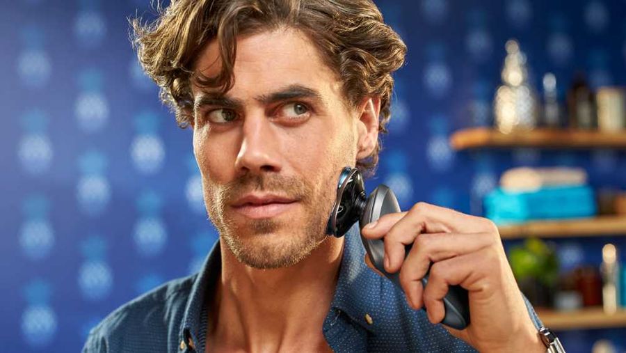 Электробритва PHILIPS Series 7000 S7910/16, серый и голубой