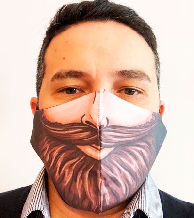 Защитная маска многоразовая "БОРОДАЧ" мужская