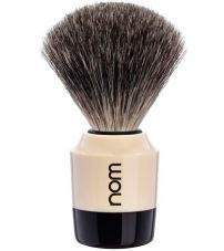 Помазок  NOM, MARTEN натуральный барсучий ворс, кремовый пластик