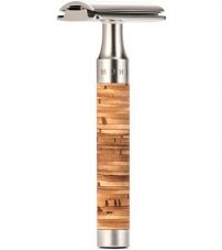 Т-образная бритва MUEHLE ROCCA, сталь, береста, closed comb