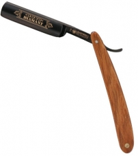 Бритва опасная DOVO 1155861 черное лезвие, ручка - оливковое дерево, 5/8",1/1